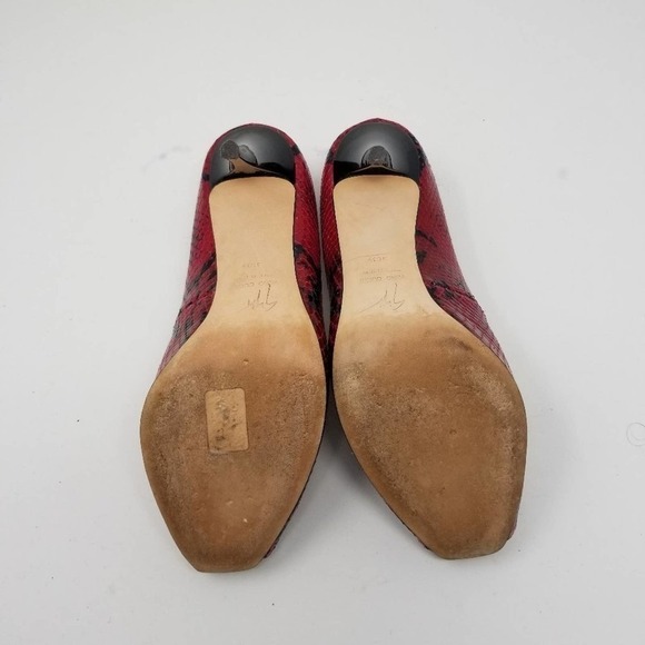 Giuseppe Zanotti Snake Peep Toe Stiletto High Heel Pump Shoes Black Pink Sz 6.5 - Picture 8 of 8